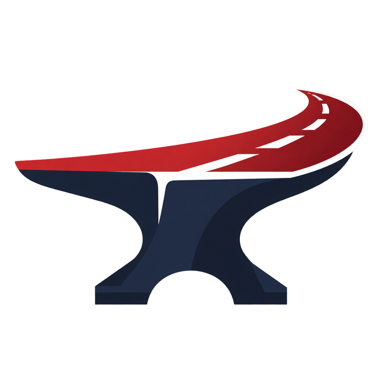 LoadFoundry anvil and road logo